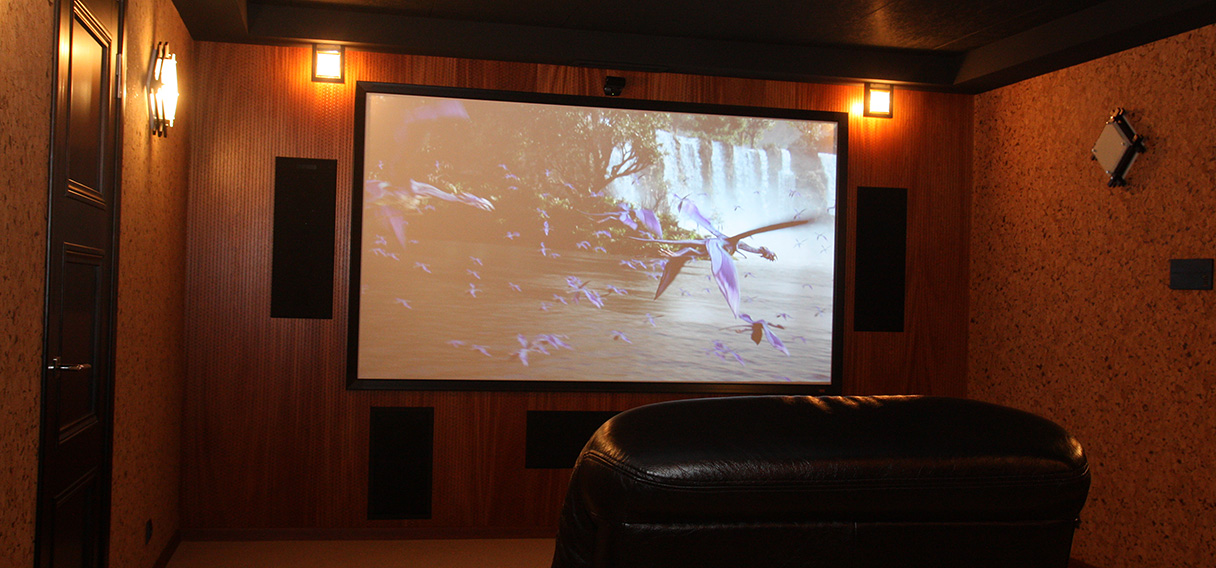 Home cinema is in a dedicated room of a residential building in Novorossiysk, Ozereyka settlement